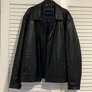 Tommy Hilfiger Men’s Black Leather Jacket
